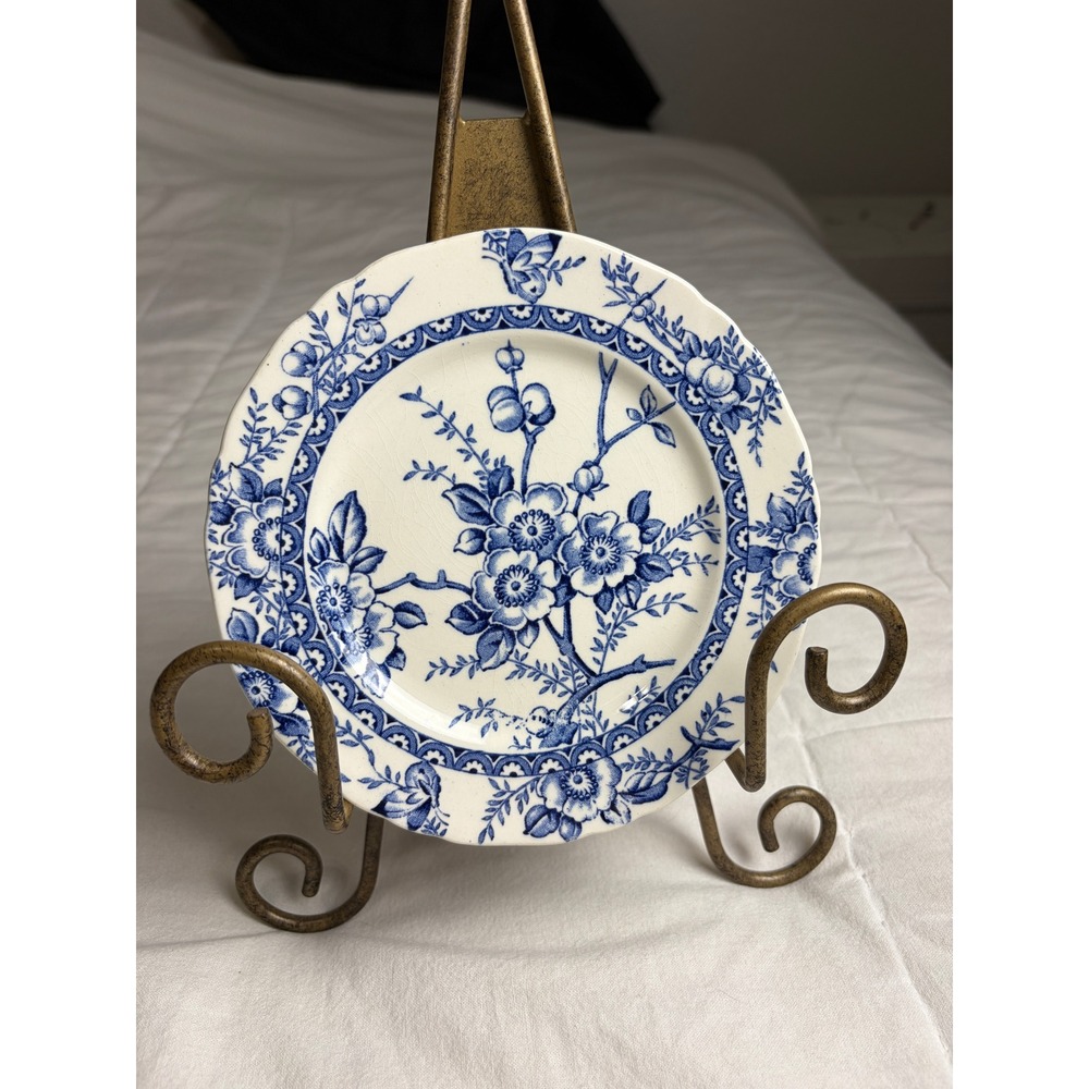 Alfred Meakin Medway Blue White Floral Plate England Vintage 5.75" Cottagecore